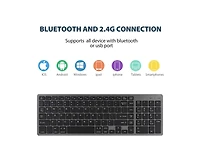 2.4G Wireless Keyboard and Mouse Combo - Dual-mode keyboard & Bluetooth mouse for Laptop, Desktop