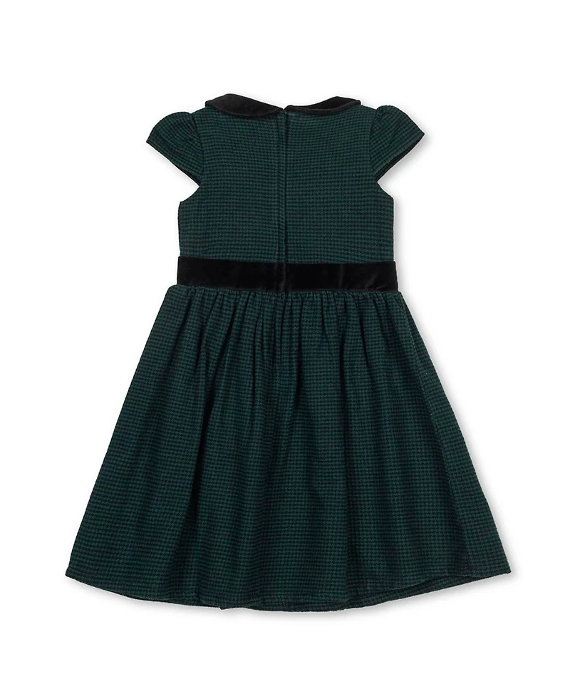 Hope & Henry Toddler Girls Organic Flutter Sleeve Peter Pan Collar Party Dress