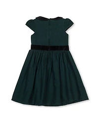 Hope & Henry Toddler Girls Organic Flutter Sleeve Peter Pan Collar Party Dress