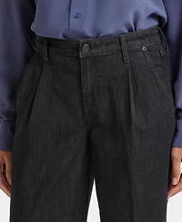 Nydj Petite Teresa Wide Leg Ankle Pleated Jeans