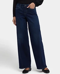 Nydj Petite Teresa Wide Leg Contoured Seam Jeans