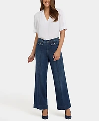 Nydj Petite Teresa Button Flap Wide Leg Jeans