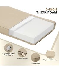 Aoodor Outdoor Lounger Cushion 41.7''Lx22''Wx3''H Chair Seat Cushion - Set of 2