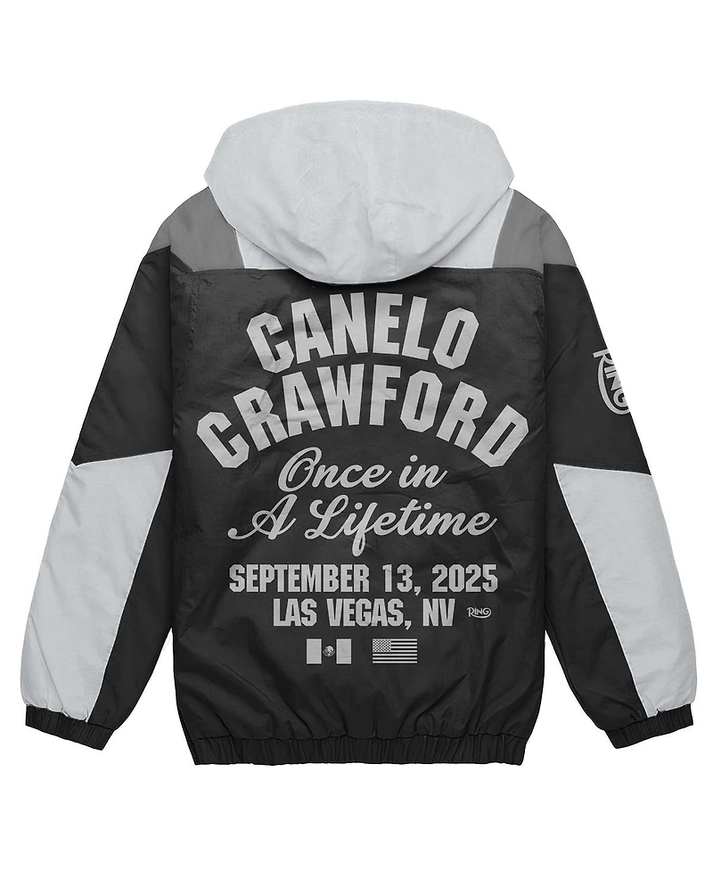 Canelo Vs Crawford Men's Black Once A Lifetime Half-Zip Jacket