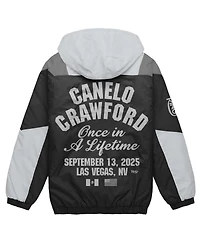 Canelo Vs Crawford Men's Black Once A Lifetime Half-Zip Jacket