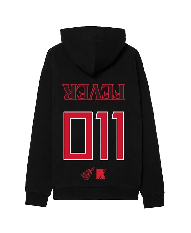 Round21 Men's and Women's Black Indiana Fever Stranger Things Premium Relaxed Hoodie