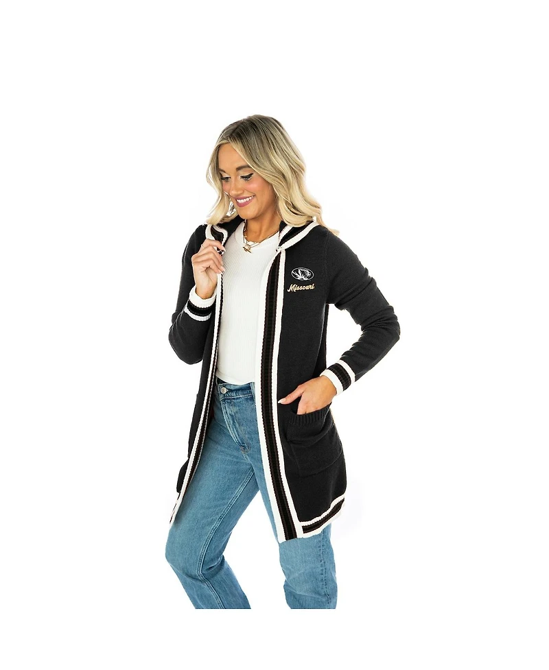 Gameday Couture Women's Black Missouri Tigers Tri-Blend Rounded Stripe Sweater