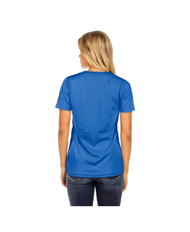 New Era Women's Royal Chicago Cubs Little Miss 2 V-Neck T-Shirt
