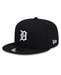 New Era Men's Navy Detroit Tigers 2025 Mlb Postseason Side Patch 59FIFTY Fitted Hat