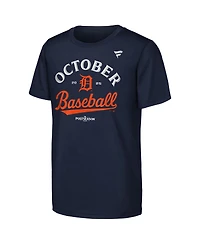 Fanatics Big Boys and Girls Navy Detroit Tigers 2025 Mlb Postseason Locker Room T-Shirt