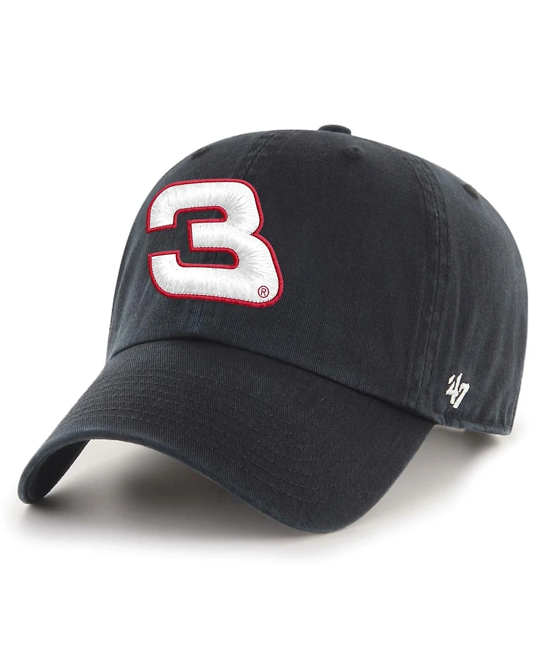 '47 Brand Men's 3 Black Richard Childress Racing Clean Up Adjustable Hat