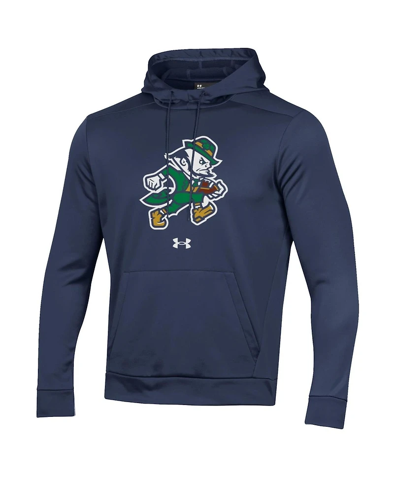 Under Armour Men's Navy Notre Dame Fighting Irish Leprechaun Fleece Hoodie