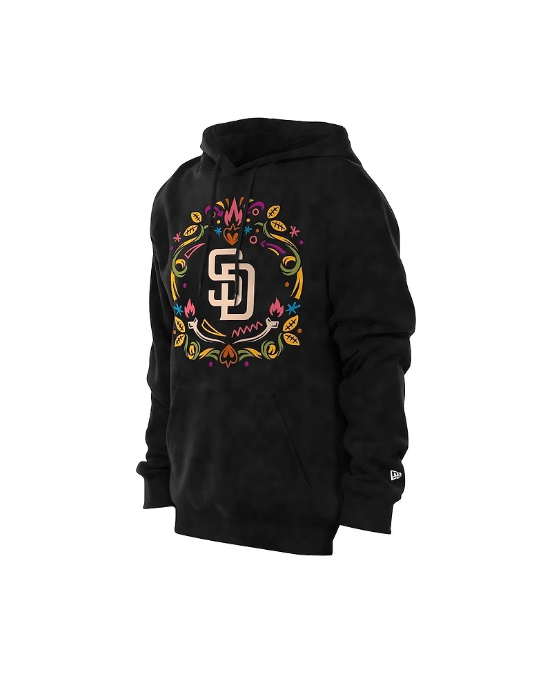 New Era Men's Black San Diego Padres Dia de los Muertos Brushed Fleece Hoodie