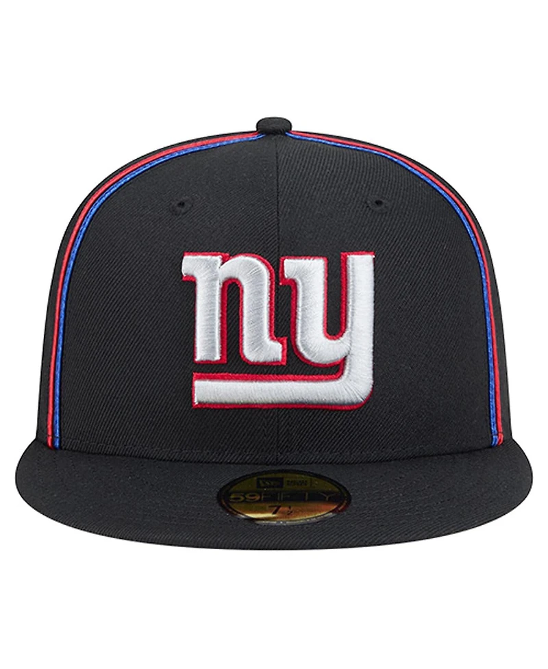New Era Men's Black York Giants Soutache 59FIFTY Fitted Hat