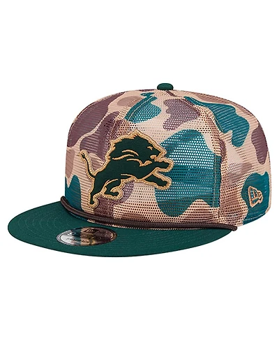 New Era Men's Camo Detroit Lions Duck Camo 9FIFTY Snapback Hat