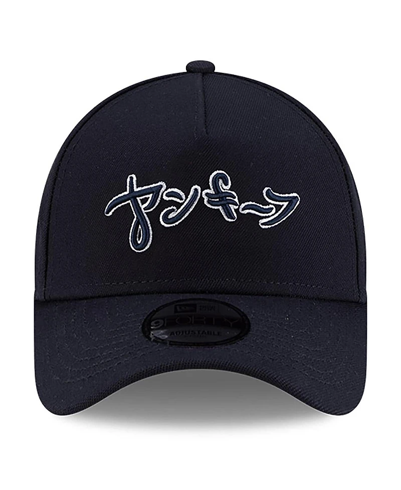 New Era x Hyperfly Men's Navy New York Yankees A-Frame 9FORTY Adjustable Hat