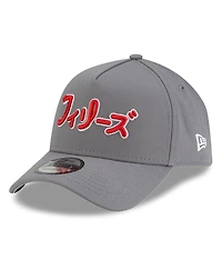 New Era x Hyperfly Men's Gray Philadelphia Phillies A-Frame 9FORTY Adjustable Hat