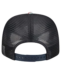 New Era Men's Denim/Navy Atlanta Braves Aztec Denim 9SEVENTY Adjustable Hat