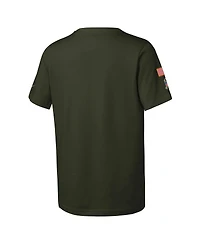 Nike Big Boys and Girls Olive Atlanta Falcons 2025 Salute to Service Sideline Dri-fit T-Shirt
