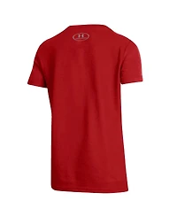 Under Armour Big Boys and Girls Red Wisconsin Badgers Throwback T-Shirt
