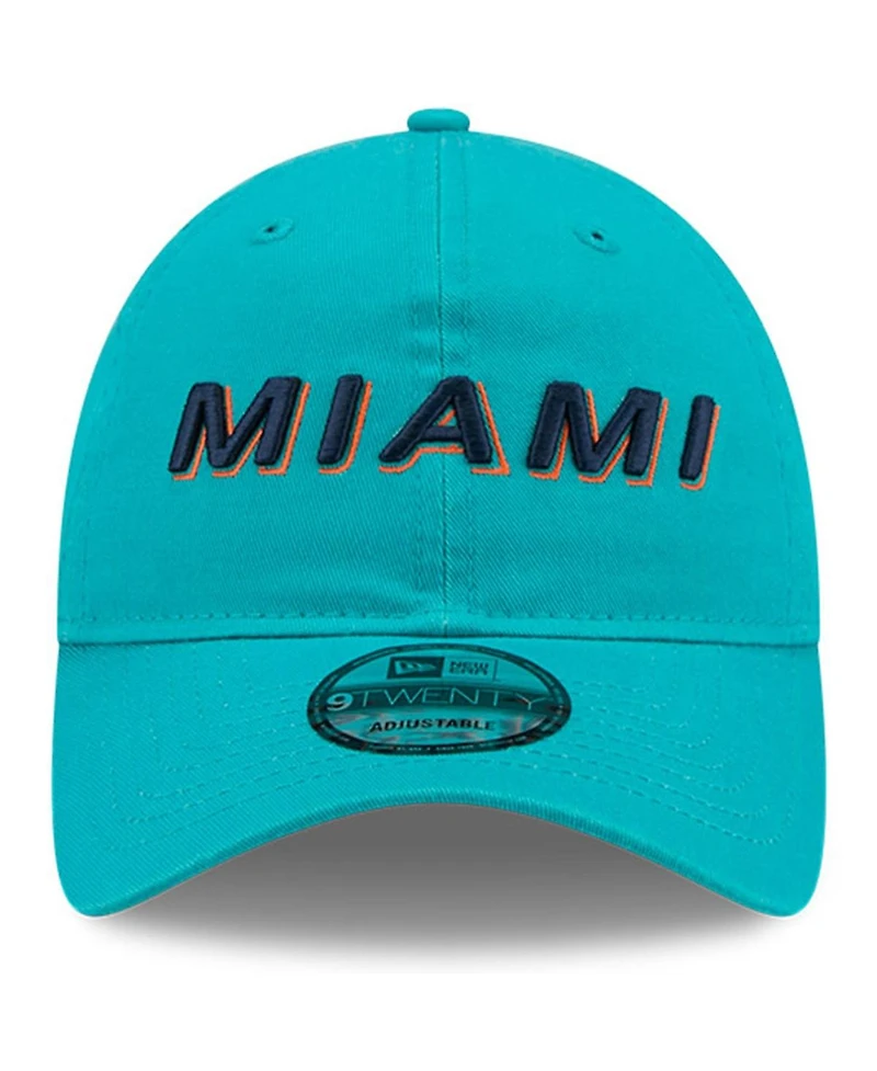 New Era Men's Aqua Miami Dolphins 2025 Rivalries Collection Team 9TWENTY Adjustable Hat