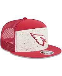 New Era Men's Natural/Cardinal Arizona Cardinals 2025 Rivalries Collection Team Split Panel 9FIFTY Snapback Hat