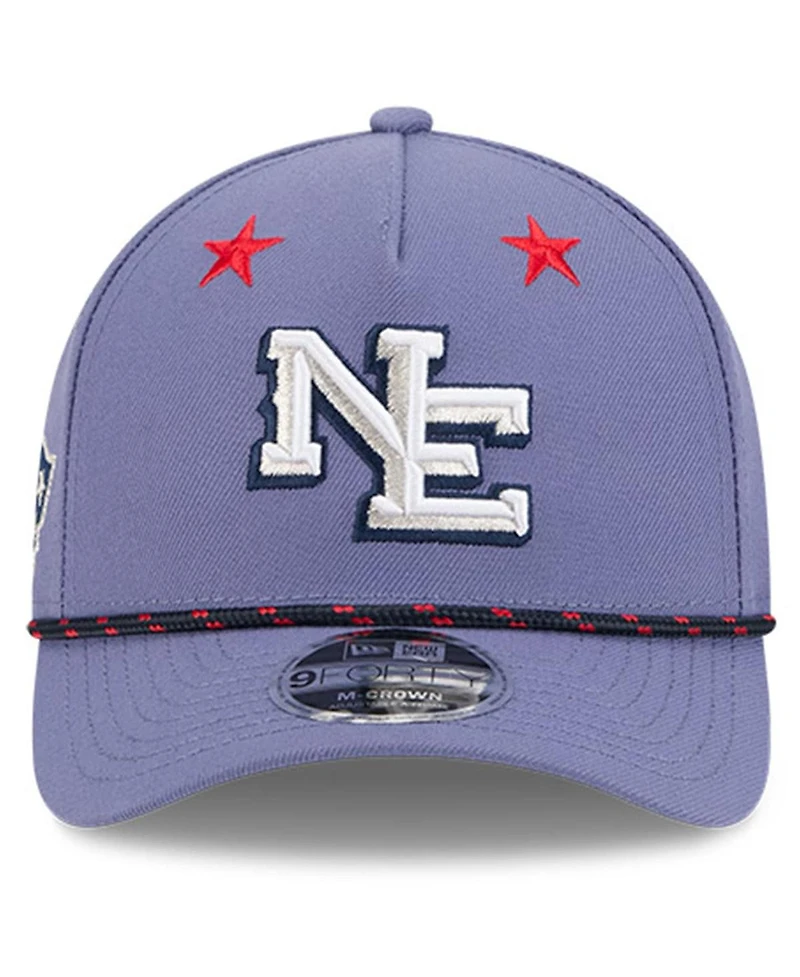 New Era Big Boys and Girls Meadow Blue New England Patriots 2025 Rivalries Collection 9FORTY A-Frame Adjustable Hat