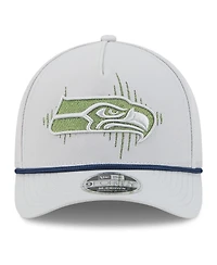 New Era Big Boys and Girls Wolf Gray Seattle Seahawks 2025 Rivalries Collection 9FORTY A-Frame Adjustable Hat