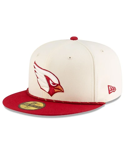 New Era Men's Natural/Cardinal Arizona Cardinals 2025 Rivalries Collection Sideline Rope 59FIFTY Fitted Hat