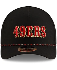 New Era Men's Black San Francisco 49ers 2025 Rivalries Collection Sideline A-Frame 9FORTY Adjustable Hat