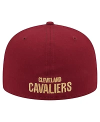 New Era Men's Wine Cleveland Cavaliers Deceptor 59FIFTY Fitted Hat