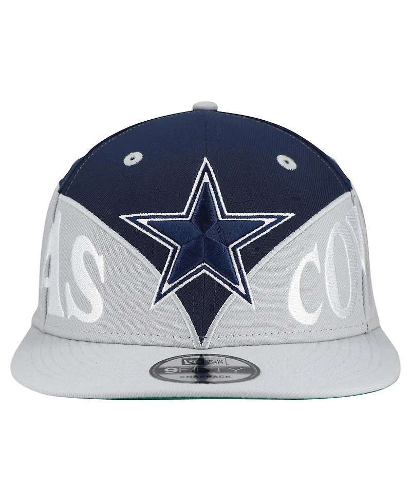 New Era Men's Navy Dallas Cowboys Split 9FIFTY Snapback Hat