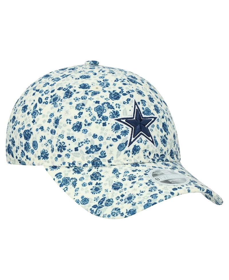 New Era Women's Cream Dallas Cowboys Ditzy 9TWENTY Adjustable Hat