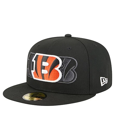 New Era Men's Black Cincinnati Bengals Tri-Hit 59FIFTY Fitted Hat