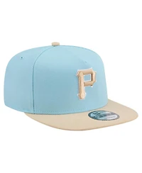 New Era Men's Light Blue/Light Beige Pittsburgh Pirates Color Pack A-Frame 9FIFTY Snapback Hat