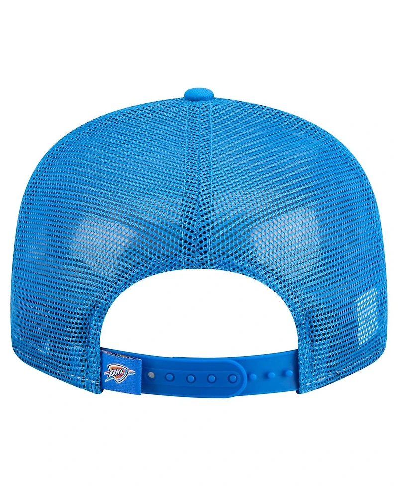 New Era Men's Orange/Blue Oklahoma City Thunder Outdoor Split Panel 9FIFTY Snapback Hat