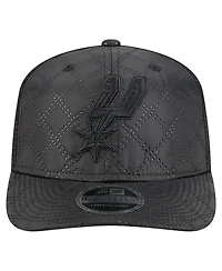 New Era Men's Black San Antonio Spurs Quilted 9SEVENTY Trucker Adjustable Hat