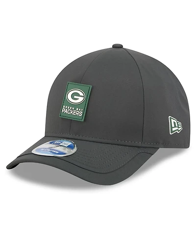 New Era Men's Charcoal Green Bay Packers 2025 Sideline Cold Weather 9FORTY M-Crown Adjustable Hat