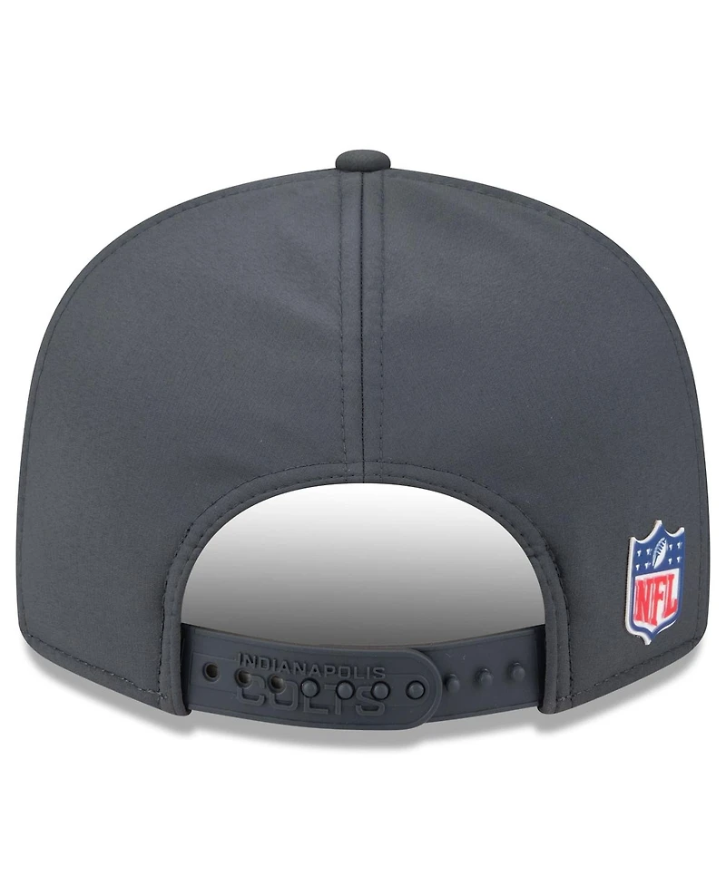 New Era Men's Charcoal Indianapolis Colts 2025 Sideline Cold Weather Split Panel 9FIFTY Snapback Hat