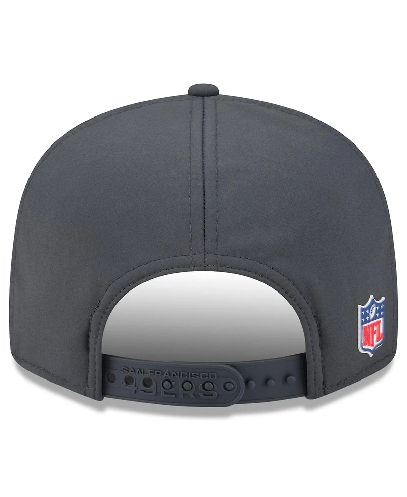 New Era Men's Charcoal San Francisco 49ers 2025 Sideline Cold Weather Split Panel 9FIFTY Snapback Hat
