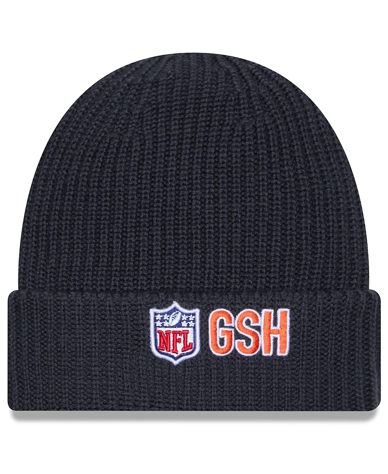 New Era Men's Charcoal Chicago Bears 2025 Sideline Cold Weather Cuffed Knit Hat