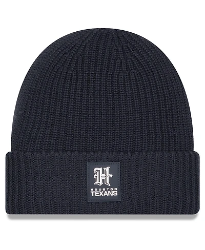 New Era Men's Charcoal Houston Texans 2025 Sideline Cold Weather H-Town Cuffed Knit Hat