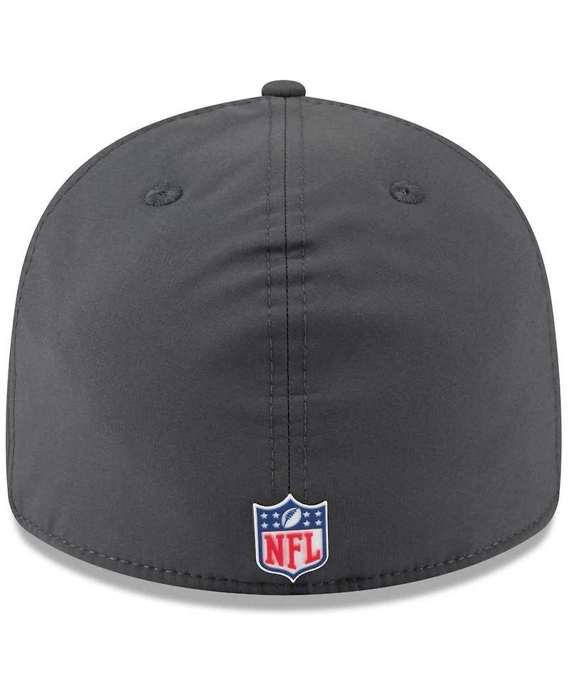 New Era Men's Charcoal Detroit Lions 2025 Sideline Cold Weather Retro Crown 59FIFTY Fitted Hat