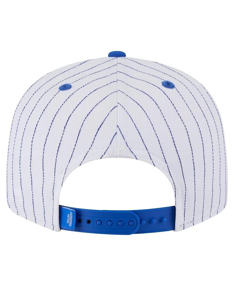 New Era Men's White Dallas Mavericks Deceptor Pinstripe 9FIFTY Snapback Hat