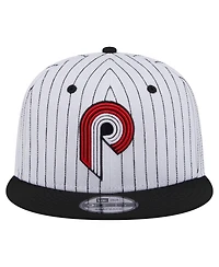 New Era Men's White Portland Trail Blazers Deceptor Pinstripe 9FIFTY Snapback Hat