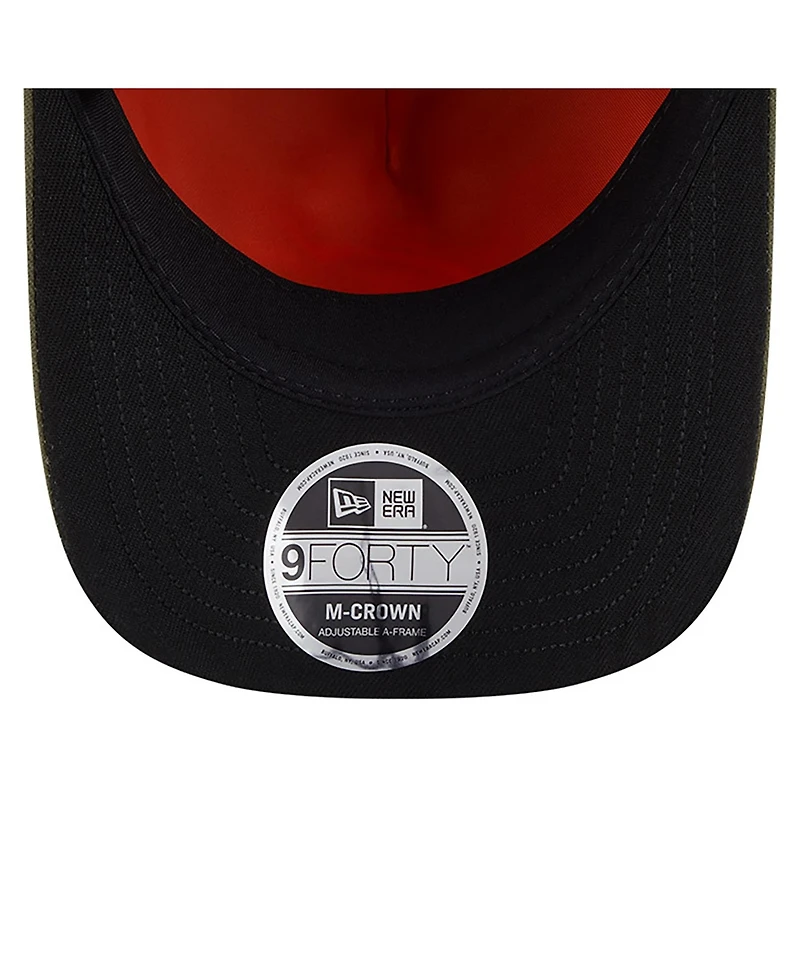New Era x Alpha Men's Industries Olive Detroit Lions A-Frame 9FORTY Adjustable Hat