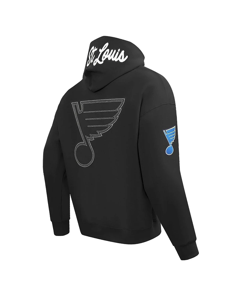 Pro Standard Men's Black St. Louis Blues Paint the City Pullover Hoodie