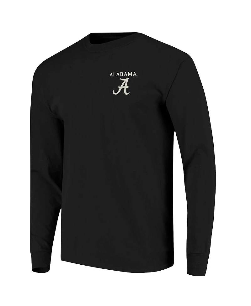 Image One Men's Black Alabama Crimson Tide Comfort Colors Campus Nights Long Sleeve T-Shirt