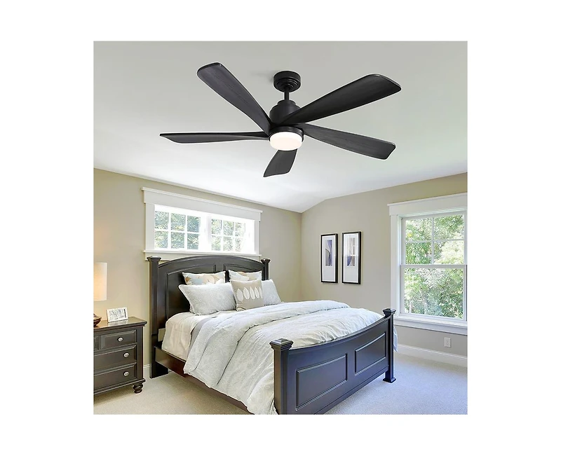 52-inch Modern Stylish 5-Blade Ceiling Fan with Remote Control and Light Source