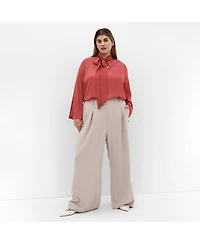 City Chic Plus Mahalia Neck Tie Top